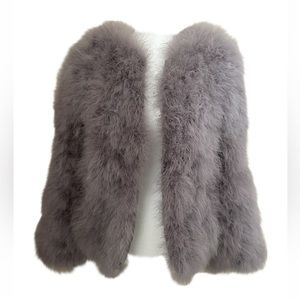 Grey feather jacket